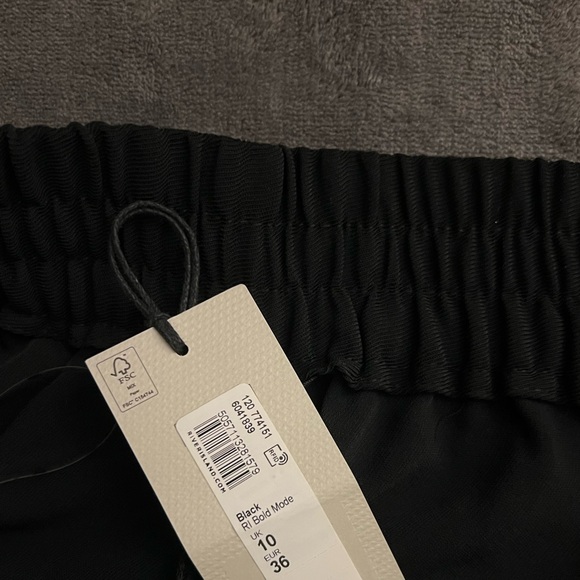 *NWT* Black Tailored elasticated waist wide leg pant - Picture 6 of 6